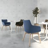 Fly Modern Minimalist Office Fabric Dining Room Side Chair with Armrest - Gavisco Office Furniture